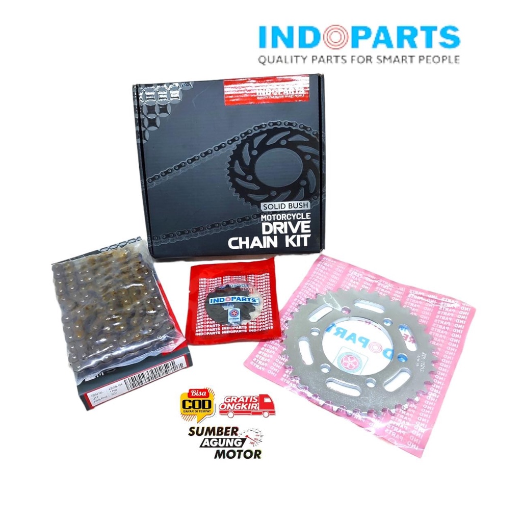GEARSET GEAR SET PAKET RANTAI RODA KAWASAKI ATHLETE 125 INDOPARTS