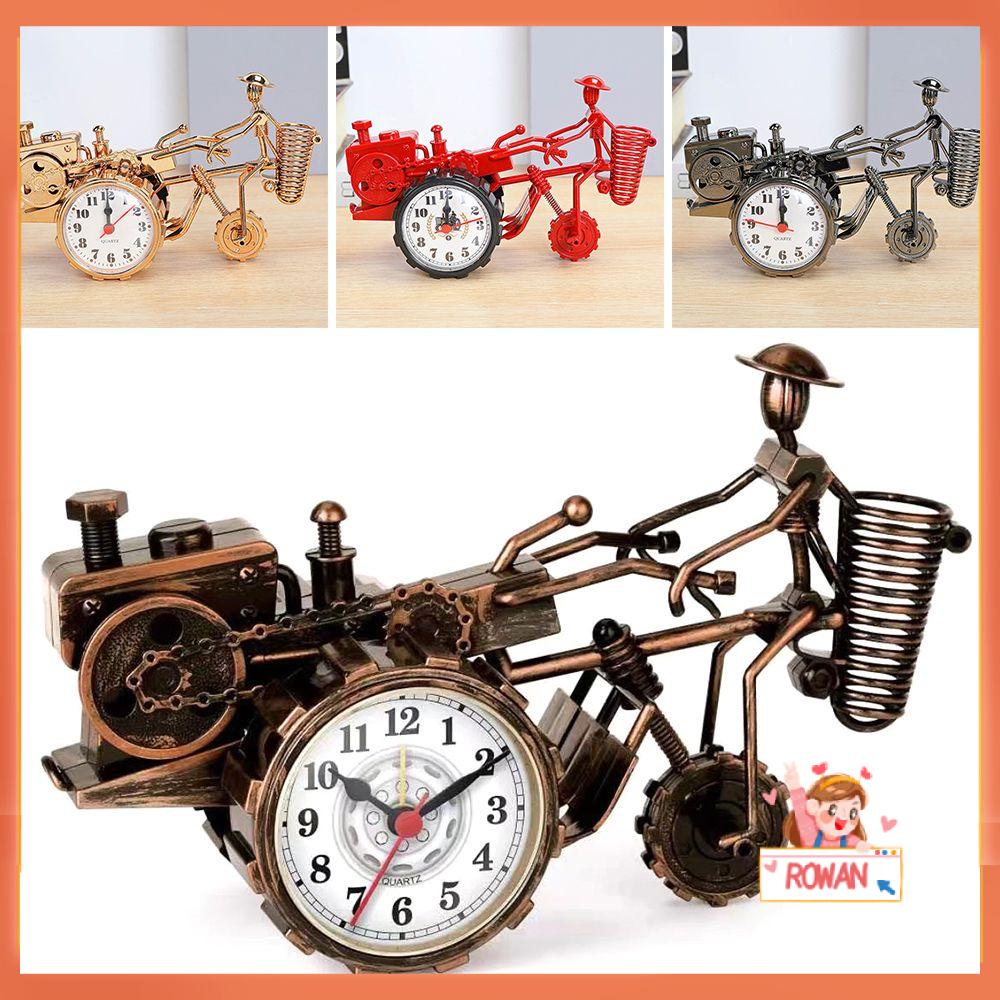 R-flower Jam Alarm Motor Retro Jam Meja Ornamen Hadiah Ulang Tahun Untuk Anak