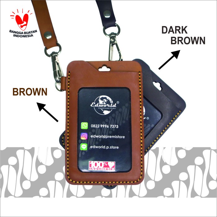 

Nametag Id Card Holder / Nametag Kulit Pu Polos