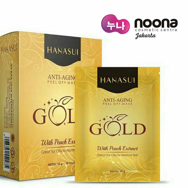 HANASUI ANTI-AGING PEEL-OFF MASK GOLD WITH PEACH EXTRACT (1 SACHET)  -NJ