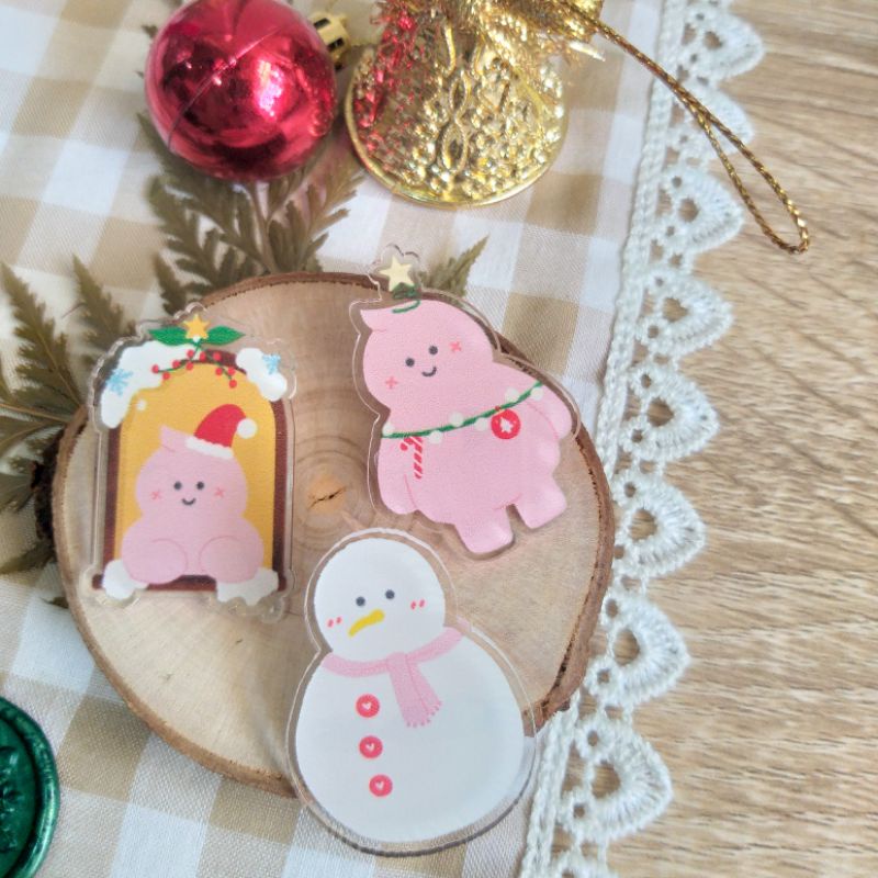 Acrylic pin / pin akrilik / bros christmas winter edition