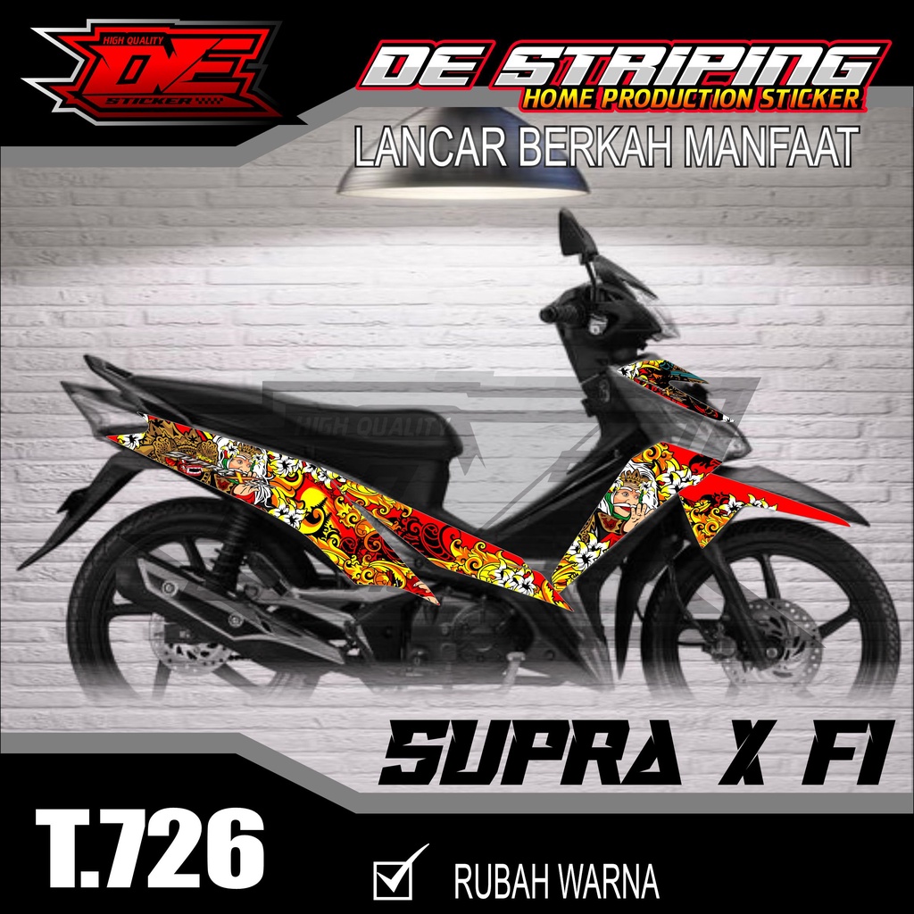 BATIKBALIStriping Stiker Motor Supra X Fi Semifull Keren T726