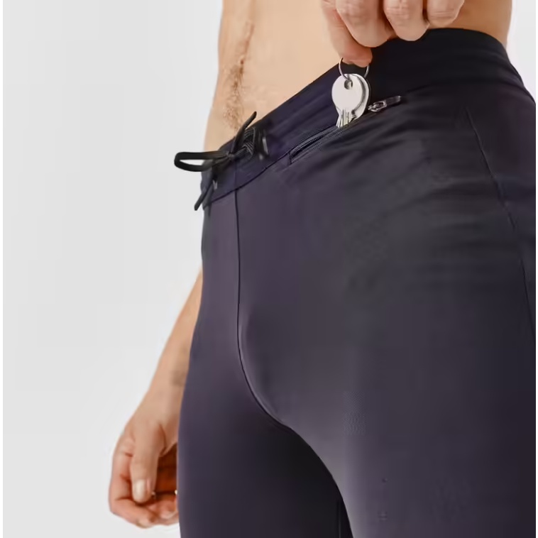 KALENJI Run Dry+ Celana Ketat Panjang Pria Saku Beritsleting