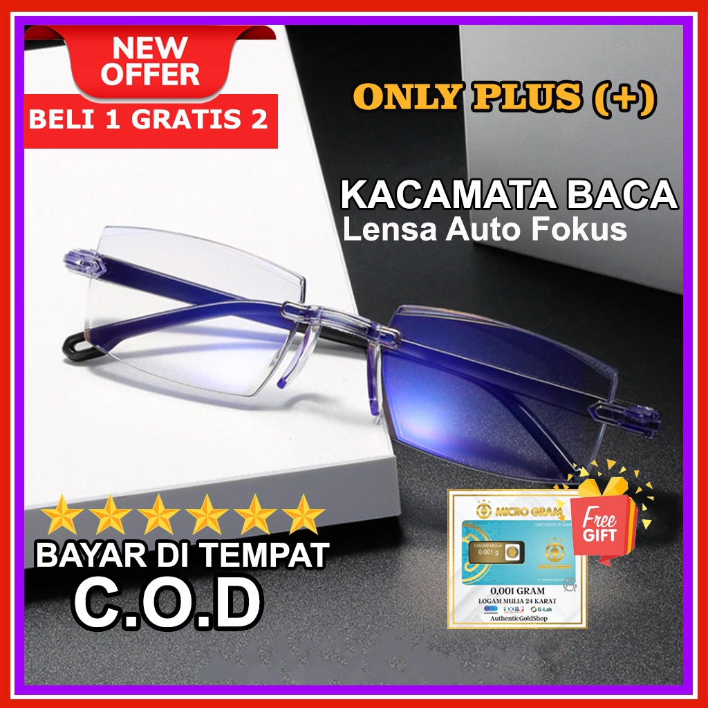 NEW PROMO  BELI 1 GRATIS 2 Kacamata Baca Ajaib Super Auto Fokus Anti Radiasi Blue-Ray Pria Wanita