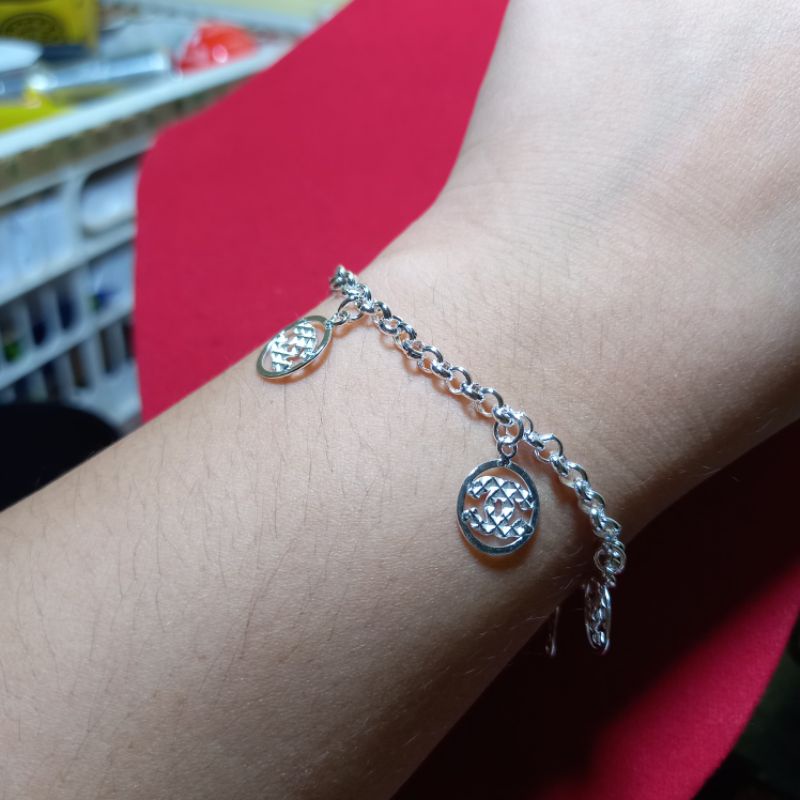 gelang rantai channel perak