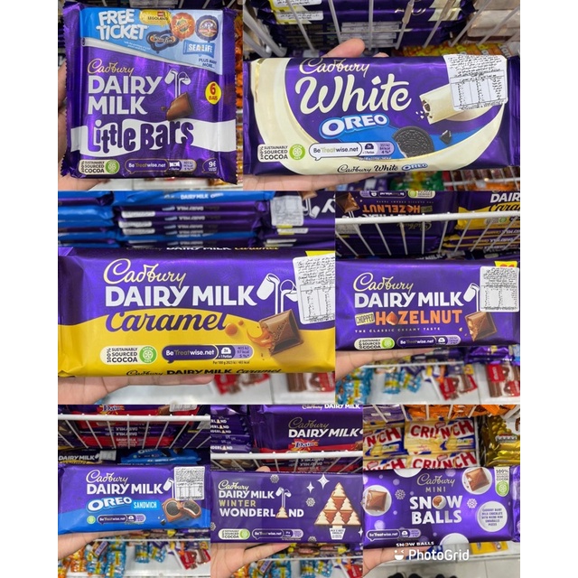 

Jastip snack arab saudi madinah mekkah cadbury dairy milk little bars white oreo caramel chopped hazelnut oreo sandwich winter wonderland mini snow balls