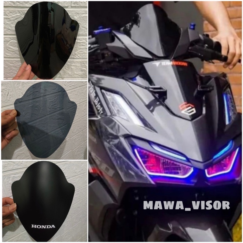 Visor Vario 160 CBS / Windshield Visor Honda Vario 160 CBS Free double tape 3m