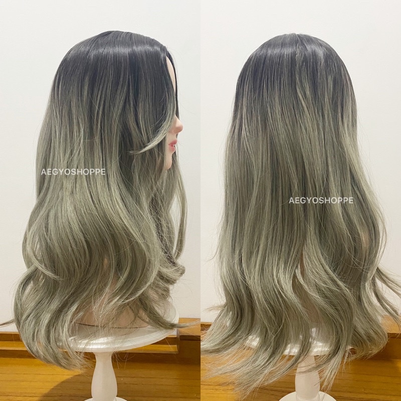 C2107 full wig korean layer wave tanpa poni ikke 65 cm