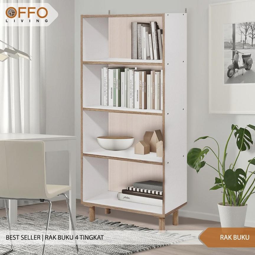 ㆊ offo.premium Rak Buku Lemari Buku 4 Rak Kokoh Berkualitas BEST SELLER 3989 ⌘