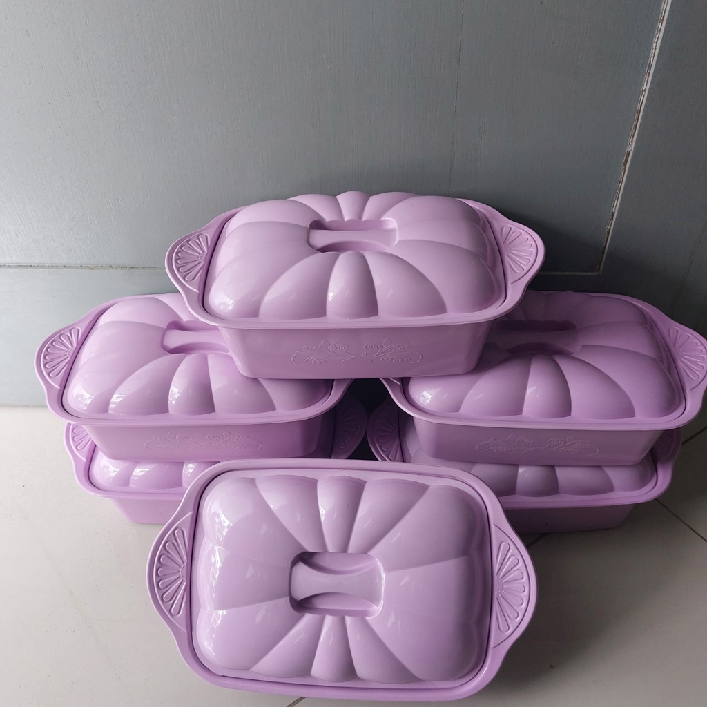 Basi Set Prasmanan Plastik / Tempat Prasmanan set Plastik isi 6pcs