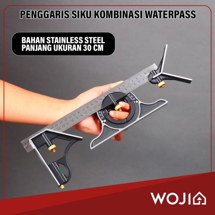 

Matr Pengggaris Siku Kombinasi Waterpass Mistar Combination Square Ruler