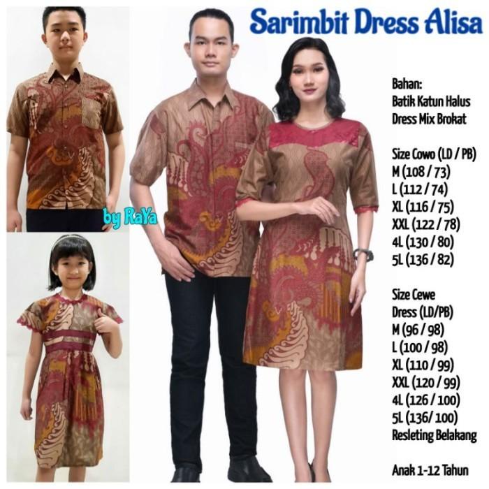 Couple Batik Brokat Sarimbit Keluarga Baju Natal Dress Brukat Alisa 28