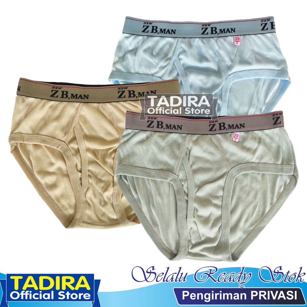 3 Pcs Celana Dalam Boxer Pria Bahan Katun Lembut Warna Random TADIRA Store