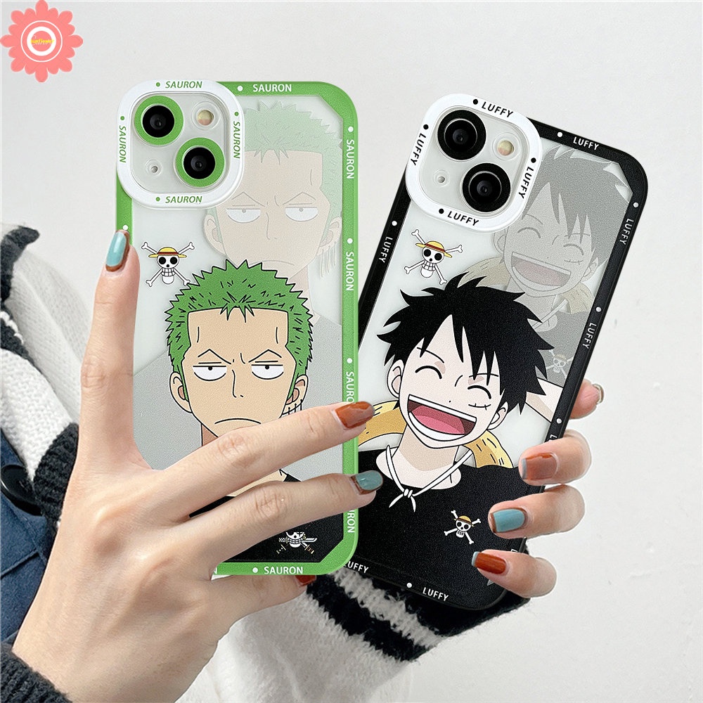 Trendy Anime One Piece Casing Realme C55 10 Pro Plus C33 C35 C25 C12 C25Y C21Y C30 C20 C31 C15 C11 C21 C25s C3 C20A GT 8Pro 8 6i 8i 9pro Plus 5i 9 5 9i 5s Soft Luffy Zoro Sarung