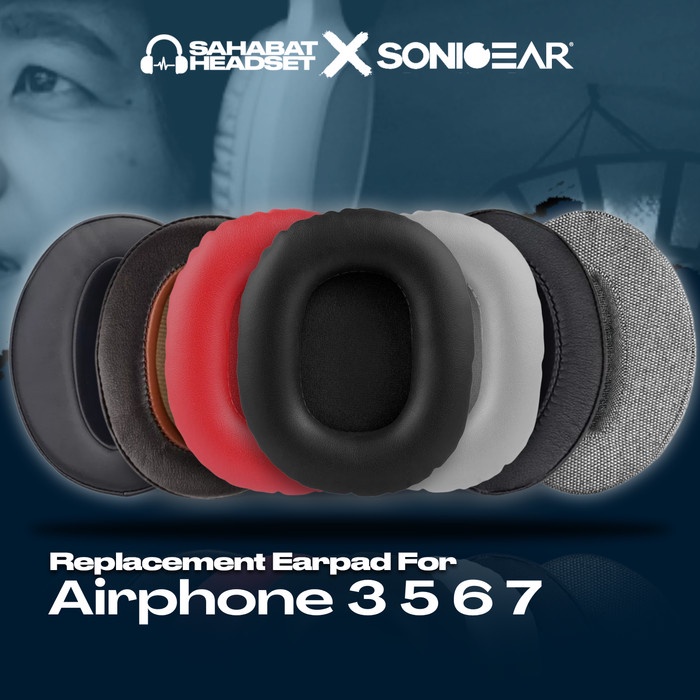 Earpad Ear Cushion Earcup Sonicgear Airphone 3 5 6 7 Foam Premium Busa