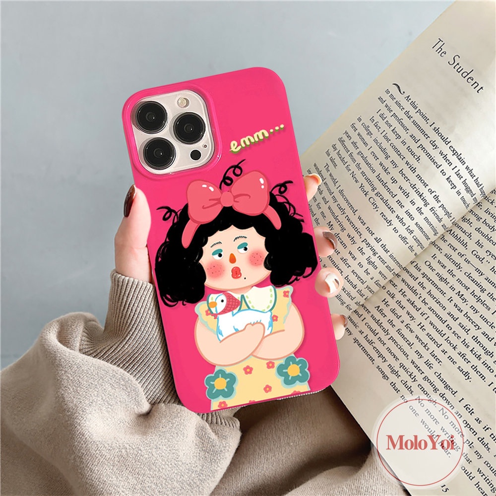 Case Cewek Lucu Kompatibel Untuk IPhone XR 11 13 12 14 Pro Max 7Plus 8Plus 7 8x XS Max SE 2020mawar Merah Imut Glossy Halus Lembut TPU Full Body Pelindung Penutup Belakang