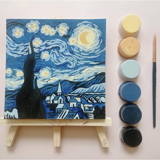 van gogh starry night paint by numbers