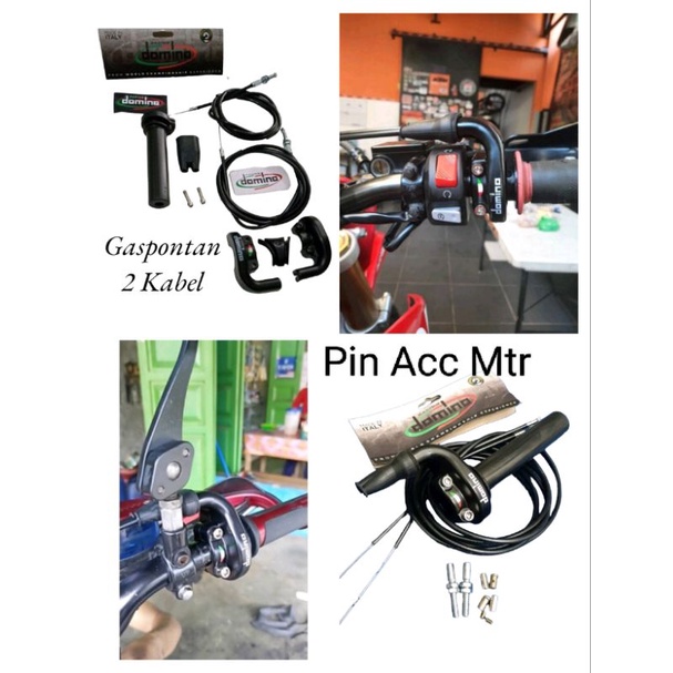 Gas Spontan 2 kabel Domino UK panjang Kabel 190 universal Motor Nmax Aerox PCX ADV Vixion Old New RX KING Tiger Mega pro Gl pro Verza Ninja R RR R15 V2 Dill