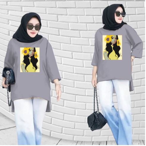 FC - TUNIK BASIC OVERSIZE WANITA HIJAB'S VARIASI 0360 DTF