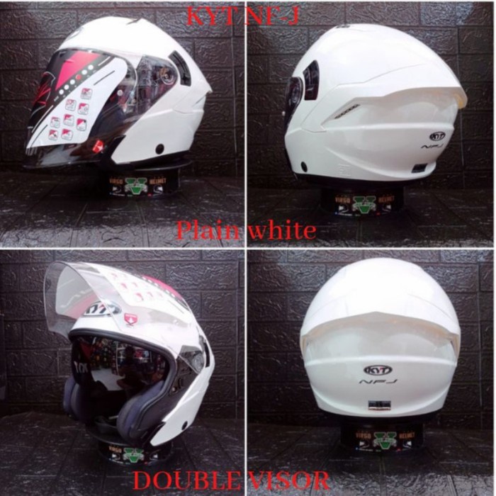 Helm Kyt Nfj Solid White Termurah