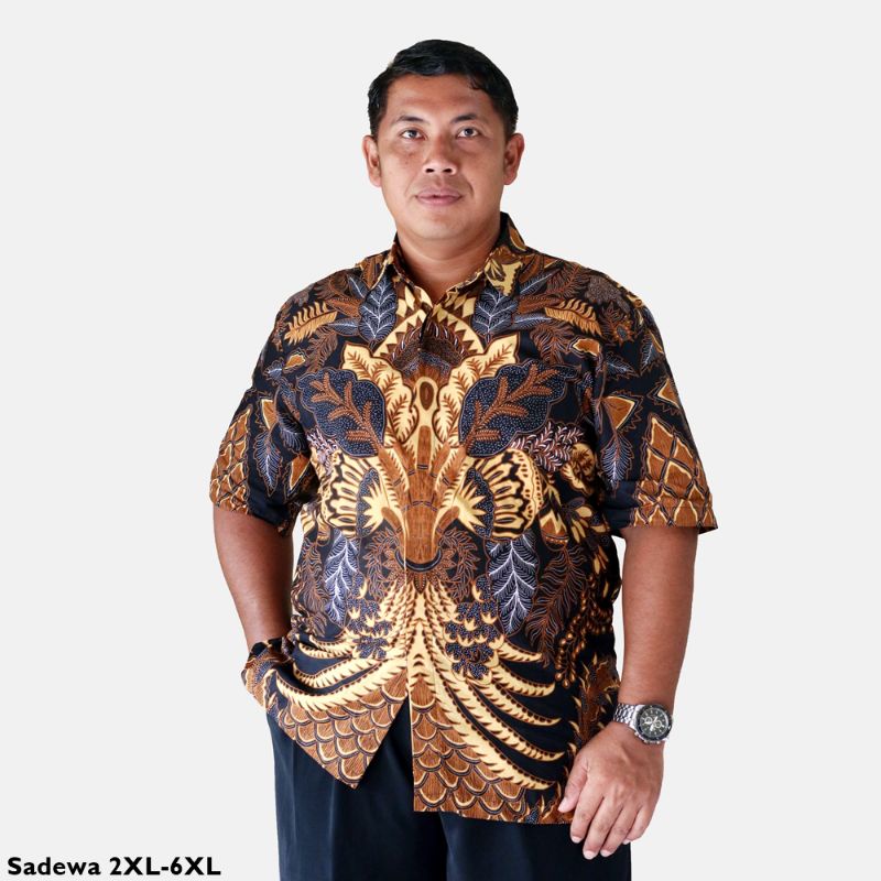 PROMO KEMEJA BATIK PRIA LENGAN PENDEK XXL XXXL XXXXL XXXXXL XXXXXXL JUMBO BATIK MODERN BATIK PRIA AT