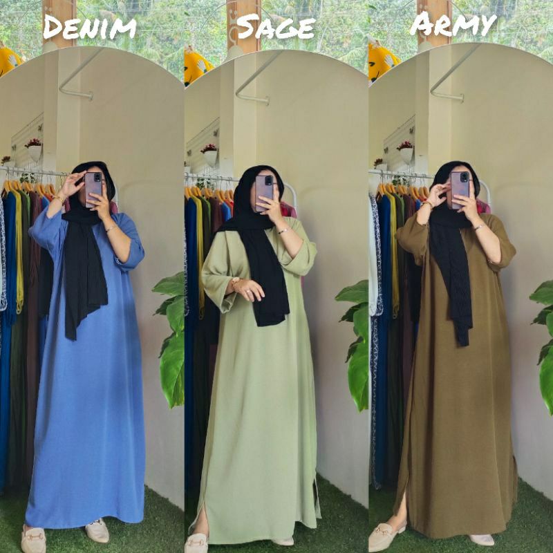 Long Daily basic tunik midi oversize