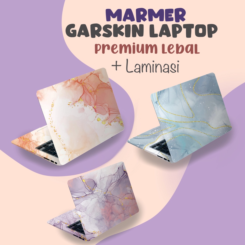 Jual Sticker Laptop Motif Marmer Cover Protector Notebook Skin Garskin Minimalis Pelindung