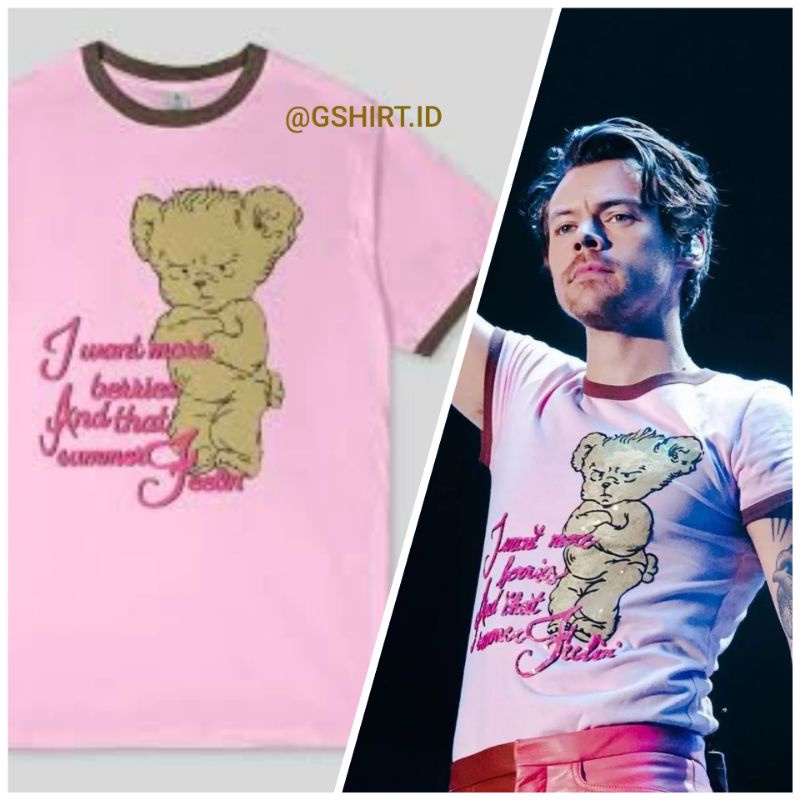 [PREMIUM] Kaos Harry Styles Bear Berries - T Shirt Harry Styles