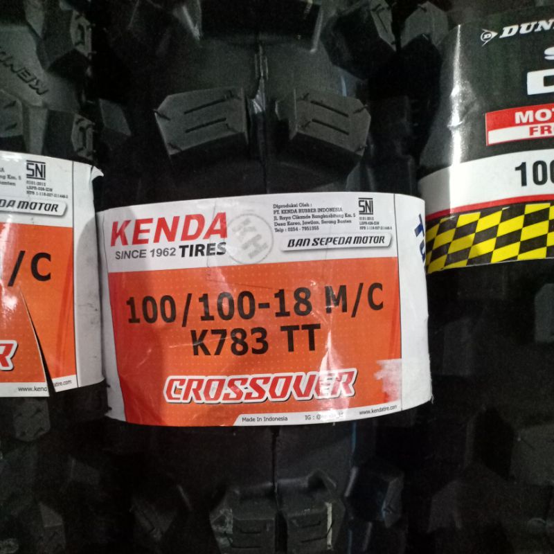 ban trail kenda k783 ring 18 ukuran 100-100/18