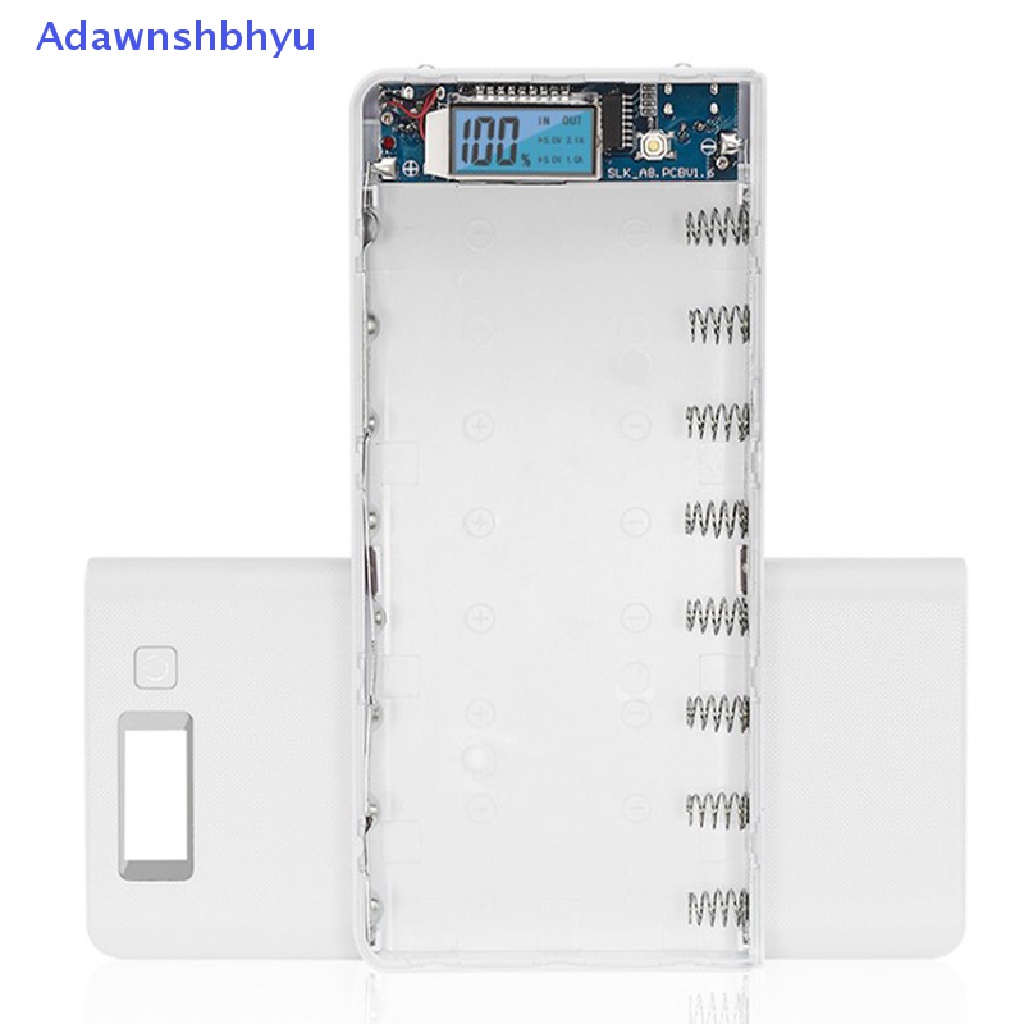 Adhyu 8x18650 Dual USB Senter Charger Box Holder DIY Shell Case ID