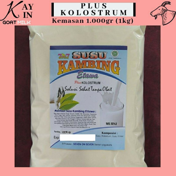 

(BISA COD ) SUSU KAMBING ETAWA 1.000gr (1kg) MURNI plus KOLOSTRUM