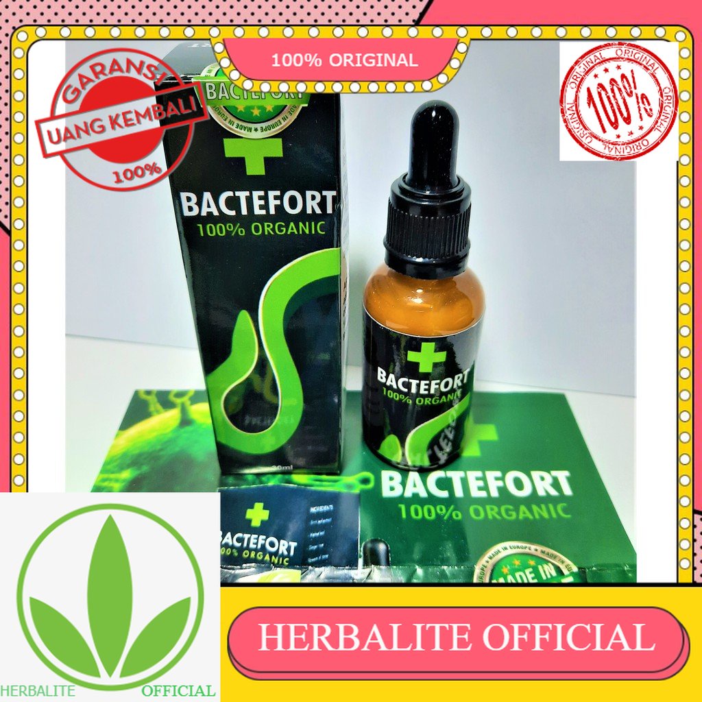 100% ORIGINAL Obat Bactefort Obat Tetes Bactefort Asli Original Obat Bau Mulut Bau isi 30 Kapsul..