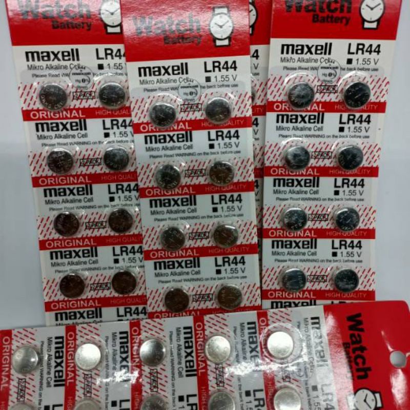 BATERAI KALKULATOR JAM TANGAN DIGITAL BATERAI KANCING MAXELL AG13/LR44