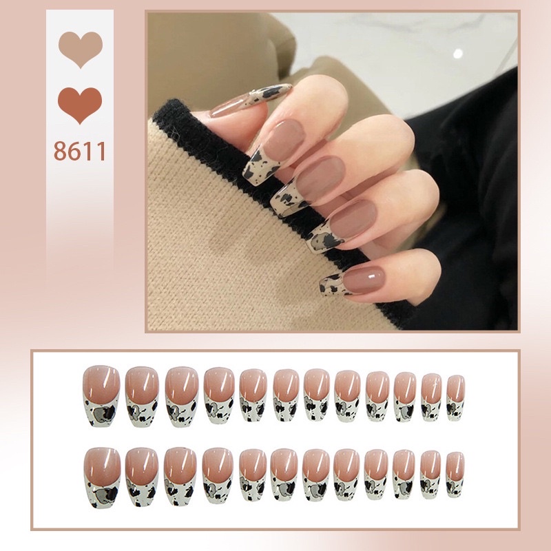 Kuku Palsu 【B132，lem cair】Nikah kuku Wedding False Nailart Pengantin Tangan