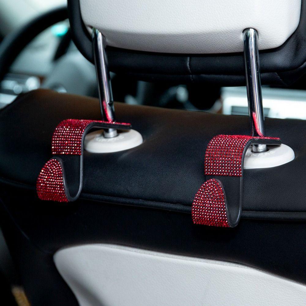 Preva 2PCS Kait Belakang Kursi Mobil Wanita Universal Auto Interior Headrest Tempat Penyimpanan