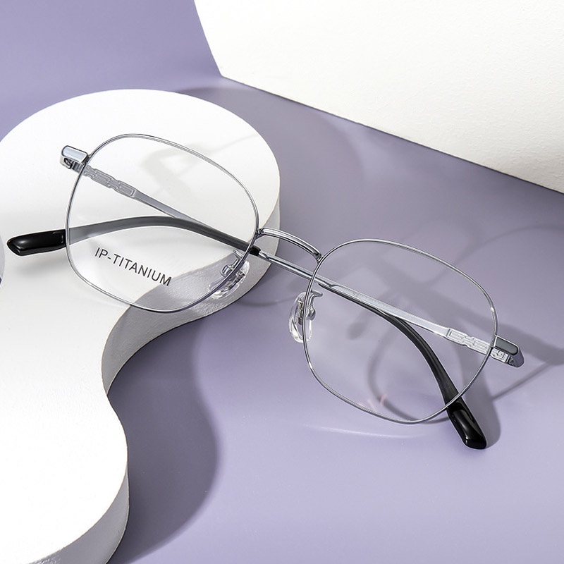 Kacamata Titanium Kualitas Tinggi Kacamata Lensa Korea Yang Dapat Diganti Eyeglasses Untuk Wanita Pria