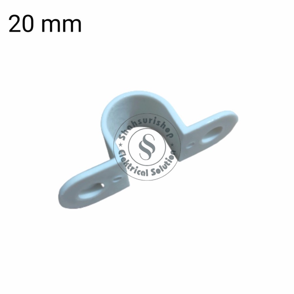 NISO KLEM PIPA CONDUIT 20MM ISI 100 PCS CLAMP LISTRIK ANTI PATAH
