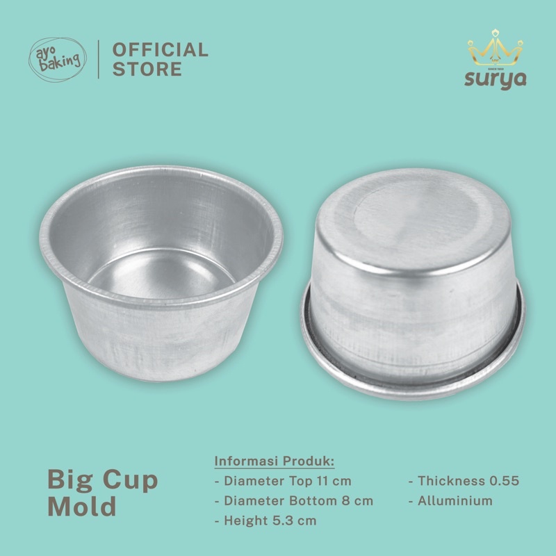 SURYA Cetakan Garlic Bread | Cetakan Polos Bulat | Cetakan Kue Alluminium