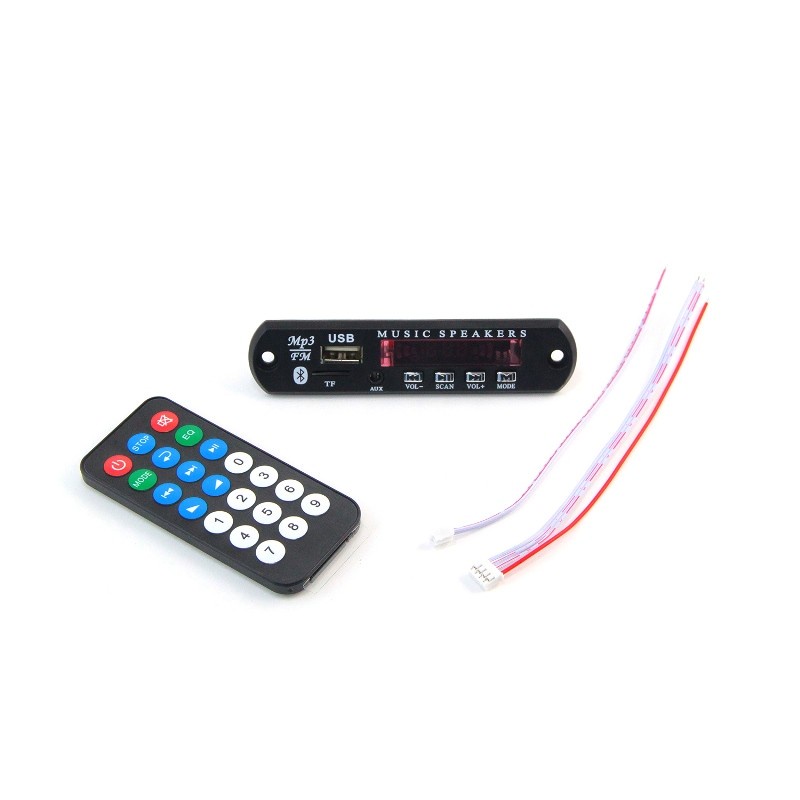 MODUL MP3 PLAYER 5V WITH REMOTE SUPPORT BLUETOOTH, RADIO, USB, AUX