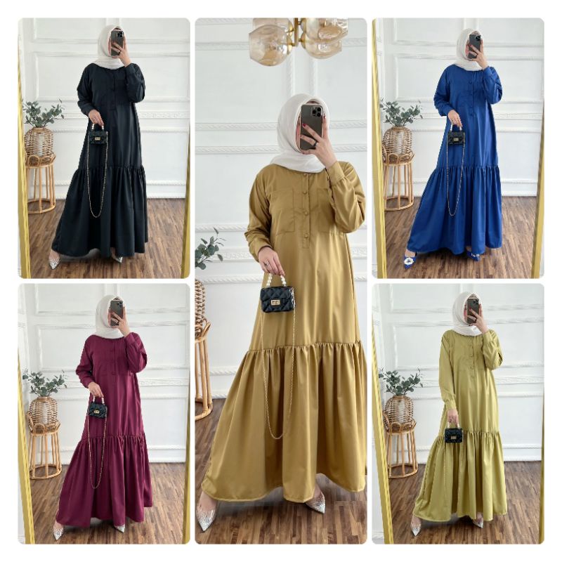 GAMIS WANITA MUSLIM TOYOBO PREMIUM BUSUI BUMIL|MAXY DRESS MUSLIM KATUN