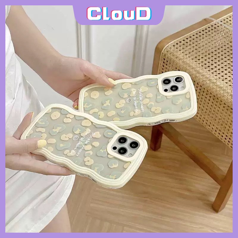 Wavy Edge Smile Soft Case Realme C30 C35 C15 C25Y C33 C12 C25 C17 9 9i 8I 7 8 10 5 7I 9Pro+C25S 5i 6i 8Pro C11 C20A C21 C21Y C20 C3 Shockproof Fashion Motif Leopard Phone Cover