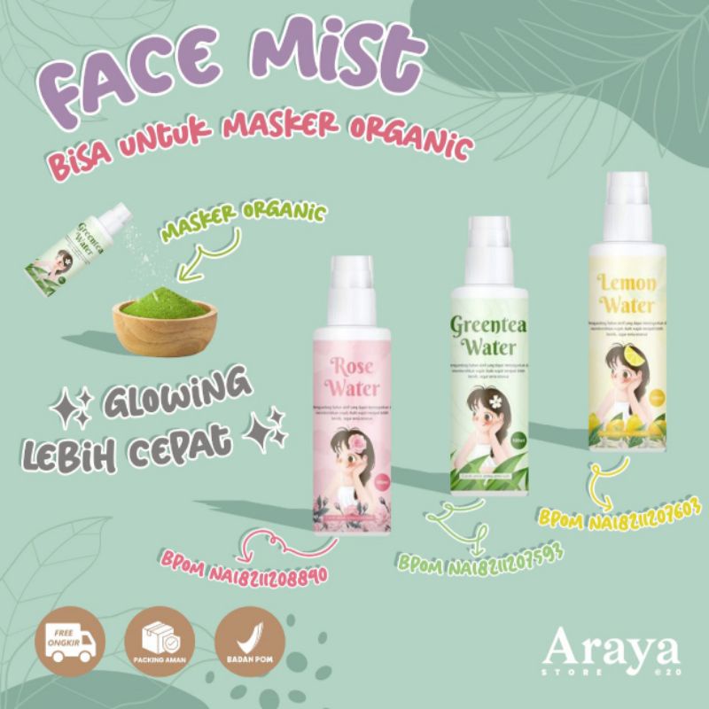 Jual (BEST SELLER UNTUK MASKER) BPOM 100ML FACE MIST SAFFRON WATER AIR