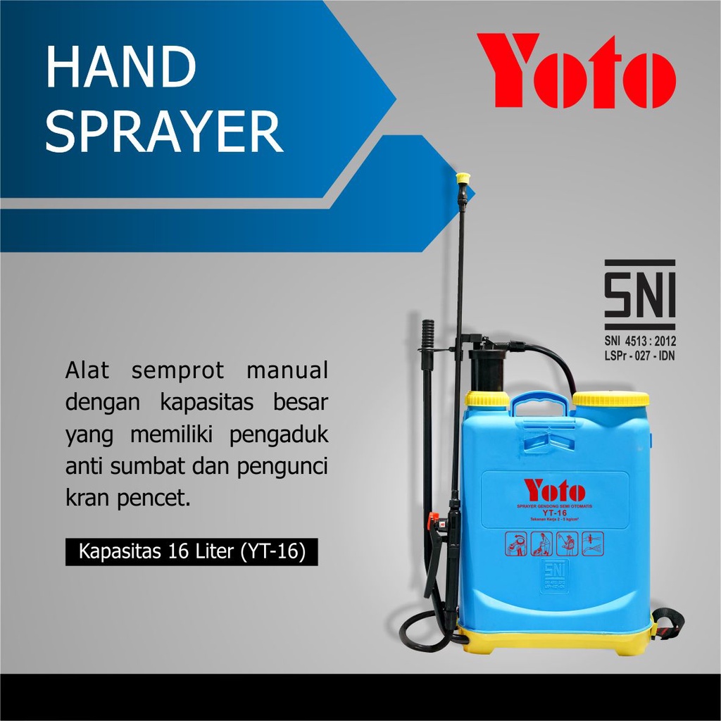 YOTO 16 Liter (YT-16) - Manual Sprayer