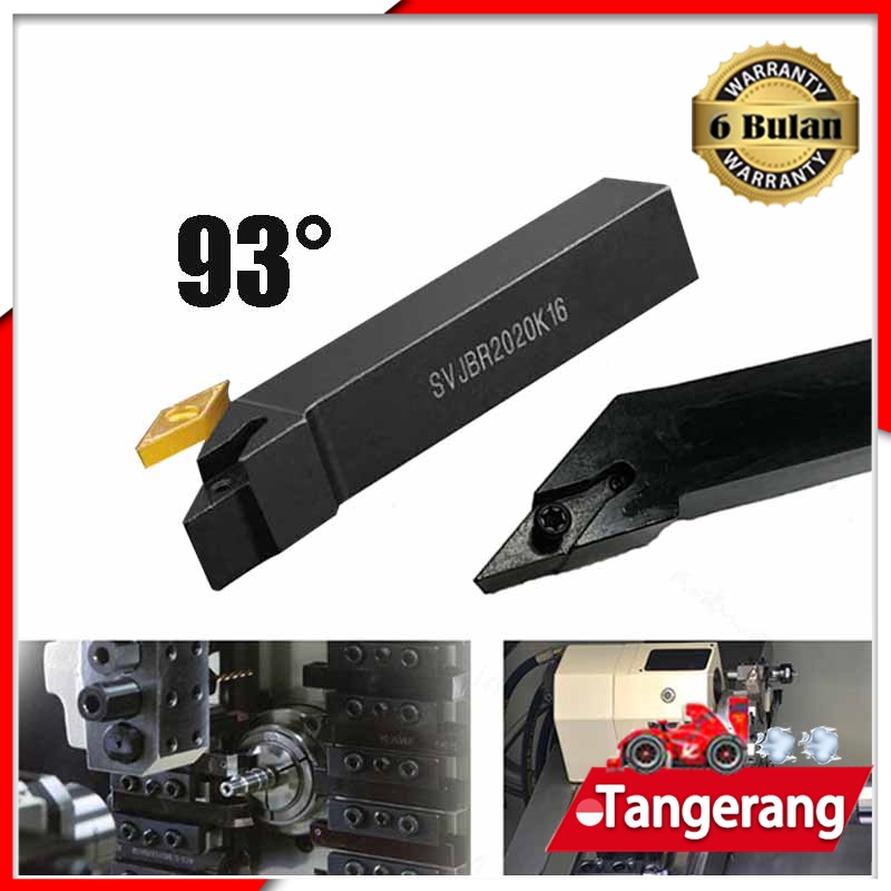 SVJBR 1616H16 Holder Silinder 93 Derajat Turning Tool Eksternal Tangan Kanan Untuk Mesin Bubut