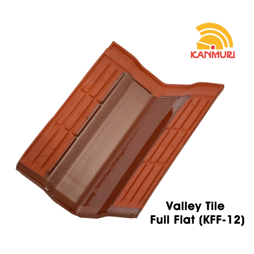 Valley Tile Genteng Talang Natural Kanmuri Full Flat Aksesoris atap Keramik Berglazur