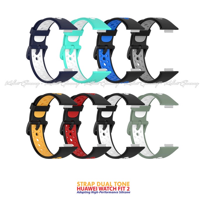 Silicone Tali Strap Smartwatch Two Colours Huawei Watch Fit 2