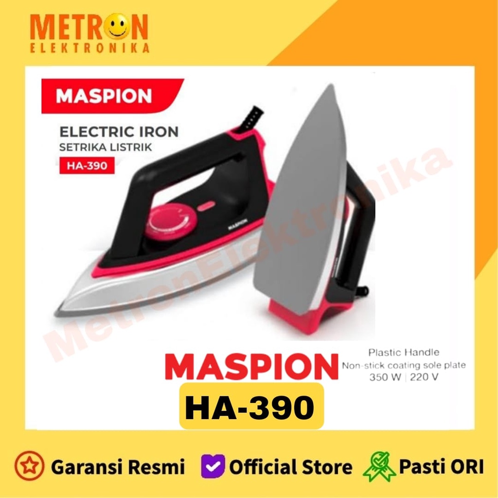 MASPION HA 390 ELECTRIC IRON / SETRIKA GOSOKAN / HA390