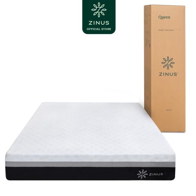 Kasur Spring Bed Hybrid Zinus Memory Foam Motion Isolation In a Box
