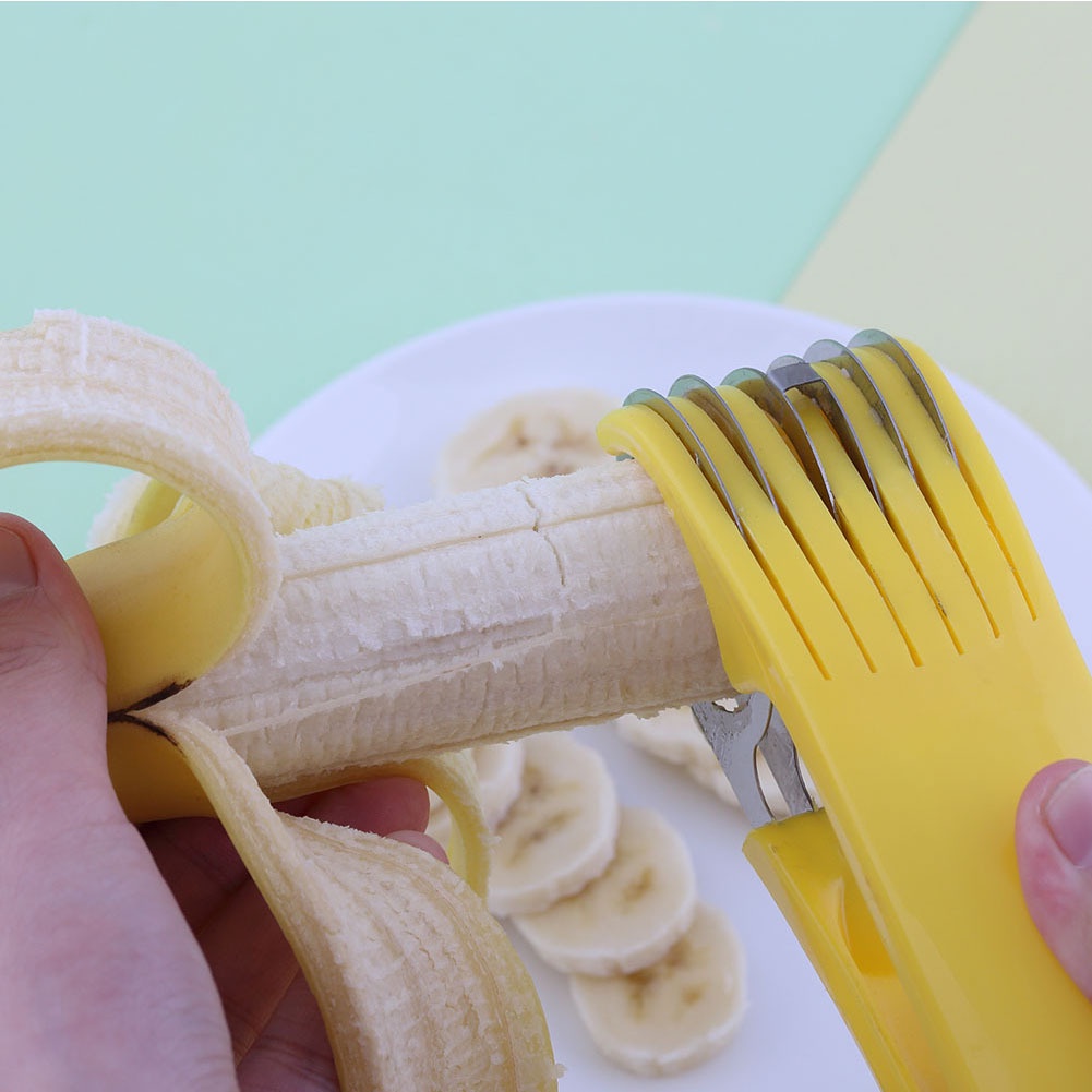 Banana Slicer/Pengiris Pisang/Pengiris Pisang Serbaguna Alat Pemotong Pisang, Timun, Sosis Multifungsi untuk Dapur / Alat Pengiris Pisang