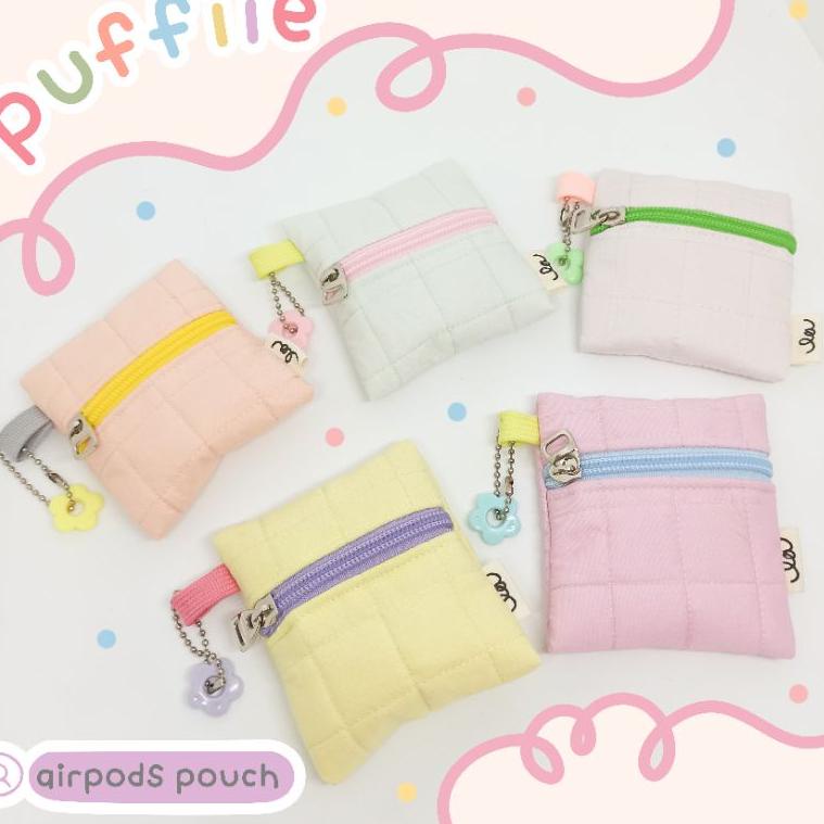 [Art. Q7066] pouch/ airpods pouch / airpods case - puffie airpods pouch | la.ideas